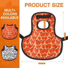 Pawaboo Chicken Saddle for Hens, Chicken Aprons Back Protector for Hens with Adjustable Strap, Hen Saddle Vest Clothes for Protection Back and Sides, Poultry Accessories for Hen, Red