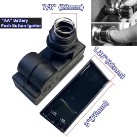 MCAMPAS 2 Outlets Electronic Spark Igniter, Chrome Coated Tact Switch Spark...