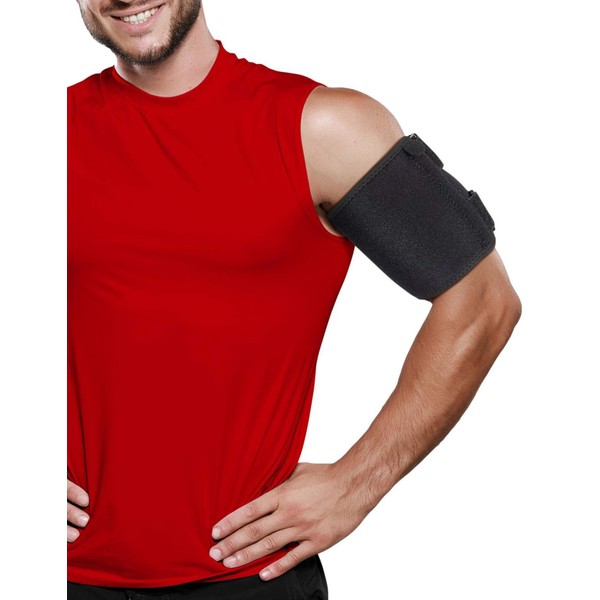 ARMSTRONG AMERIKA Bicep Tendonitis Brace, Bicep Band & Upper Arm Compression Sleeve | Triceps & Biceps Muscle Support For Upper Arm Tendonitis Pain Relief Or Bicep Strains (XL 16" to 20")