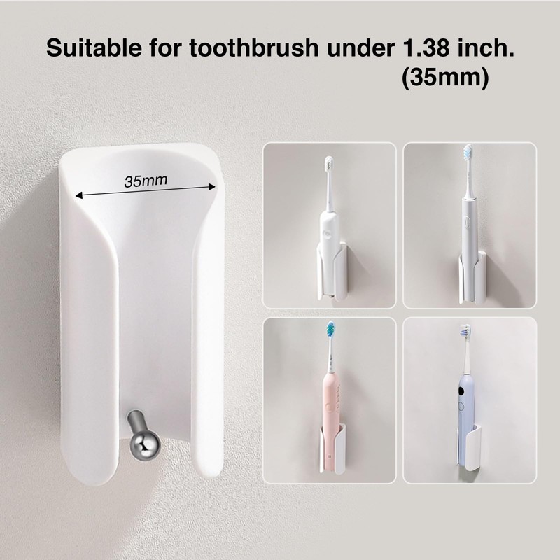 HAVICATO Electric Toothbrush Holder for Bathroom, Wall-Mounted Toothbrush Stand with