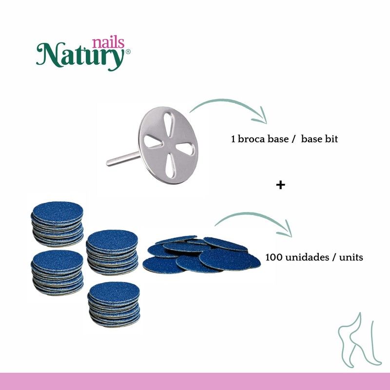 Natury Nails Expert 100 paper disks with 25 mm base