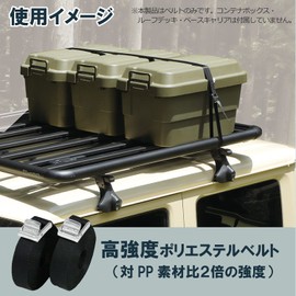 Carmate Inno IN822 High Grade Belt [High Strength Belt] Total Length 16.4 ft (4 m) x 2 Packs, Black