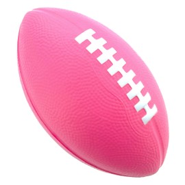 LMC Products Foam Football - 7.25" Easy Grip Small Football for Kids - Pink - Youth Size - Quality Soft Foam Toddler Footballs (Pink)