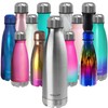 CHILLOUT LIFE Stainless Steel Water Bottle: 17 oz Double Wall