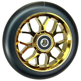 Fantic26 Spy7 Stunt Scooter Roll, Trick, Kick I, Children, Scooter, Wheel, 110 mm, ABEC-11, Quick, Quiet, Freestyle (Gold/PU Black)