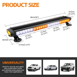 Dreamizer For Jeep Gladiator Compass 54 LED Rooftop Strobe Light Bar Emergency Warning Kit