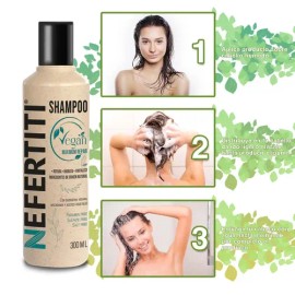 Shampoo Vegan Nefertiti Sin Sal Y Sin Sulfatos Con Keratina                                                                                           