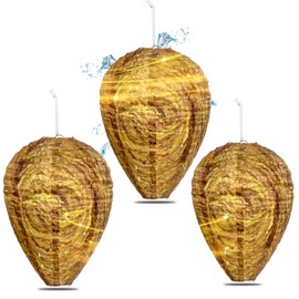 ARCHETYPE BRANDS Wasp Nest Decoy - Natural Wasp Repellent - Waterproof Material - 3 PACK