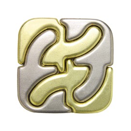 BePuzzled | Square Hanayama Metal Brainteaser Puzzle Mensa Rated Level 6, for Ages 12 and Up