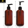 BRIGHTFROM Plastic Bottles with Pump Dispenser, 8 OZ Empty, BPA