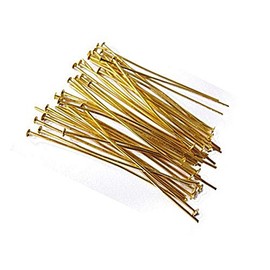 Perlin Gold 4 cm 350 Pieces Chain Pins 40 mm x 0.7 mm Rivet Pins Accessories Headpin Metal