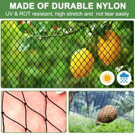 DQS Bird Netting for Garden Protection - 25x100ft Heavy Duty Poultry Netting, 2.4' Mesh, Ideal for Chicken Coops, Fruit Trees, Vegetables & More