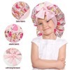 Monopa Long Toddler Silk Bonnet for Sleeping Kids Elastic Satin