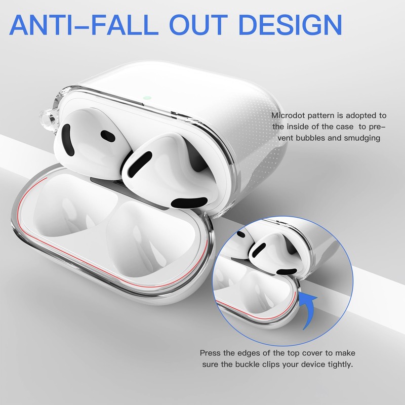 Veirrw Clear case Compatible with AirPods 4 with Active Noise