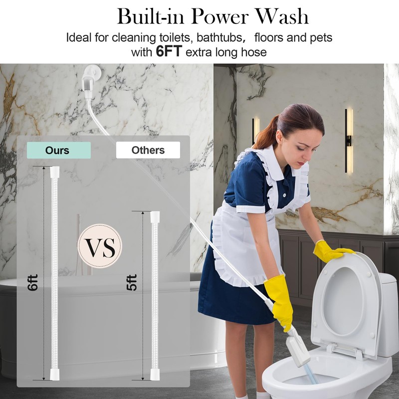 Homlord Filtered Shower Head with Handheld White - High Pressure