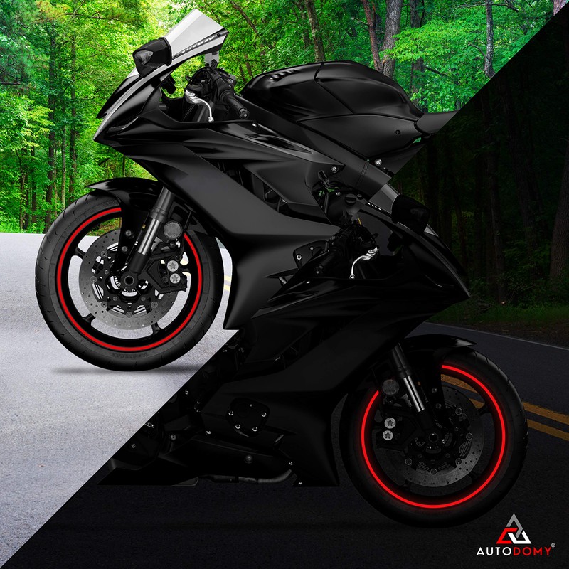Autodomy Rim Sticker Reflective Complete Set for 2 Wheels from