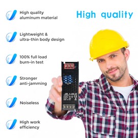 inShareplus AC to DC 24V 100W Power Supply, AC 110~250V to DC 24 Volt Regulated Switching LED Power Supply, Low Voltage Transformer, Upgraded LED Driver for LED Strip, 3D Printer, Computer Project