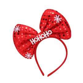 Kids Boys Girls Merry Christmas Hair Hoop Bow Headband Headwear Xmas Hair Accessory Party Supplies Gifts (Ho Ho Ho)