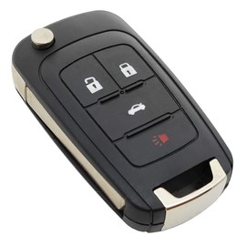 vurbemes Folding Replacement Key Fob Cover fit for Chevy Malibu Cruze Camaro Volt Equinox Sonic Keyless Entry Key Fob