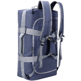MIER 60L Large Backpack Duffle for Men Heavy Duty Duffel Bag with Backpack Straps for Travel, Gym, Sports, Convertible and Water Resistant, Haze Blue