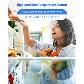 Replace W1609-101 Refrigeration Temperature Control from -30 Degrees F to 90 Degrees F, Remote Bulb Refrigeration Thermostat Temperature Controller 5 Ft Capillary