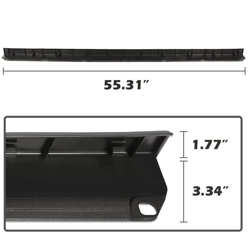 PIT66 Tailgate Molding Cap, Tailgate Cap Spoiler Moulding Protector Top