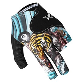 Billiard Pool Gloves for Left Hand,3 Fingers Show Gloves,Breathable Billiard Gloves,Shooters Snooker Cue Sport Glove