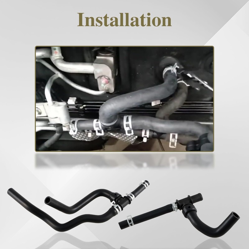 FUSCH Heater Hose Pipe Set with TEE Supply-Return Compatible with