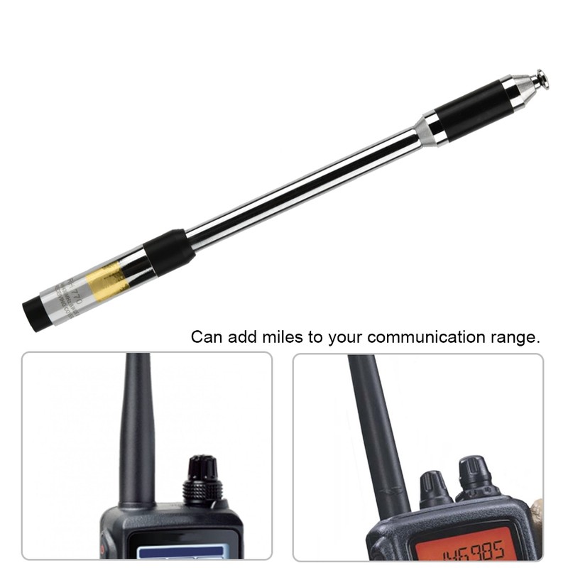 RH770 SMA Male Dual Band 144/430MHz Telescopic Handheld Walkie Talkie