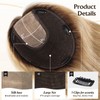 Topart 9"×9" Human Hair Toppers 16 inches for Women,100% Remy