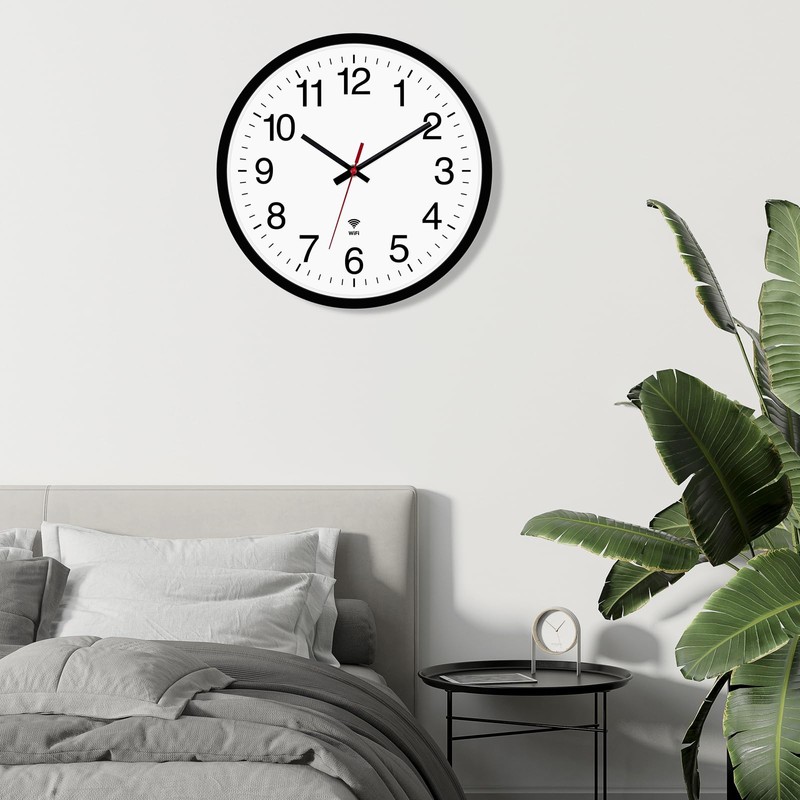 Koosome WiFi Analog Wall Clock with Auto Sync Time &