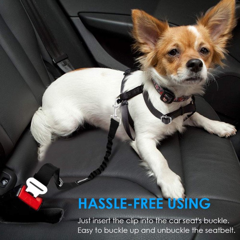 URPOWER 2 Pack Dog Seat Belt, Retractable Dog Car Harness