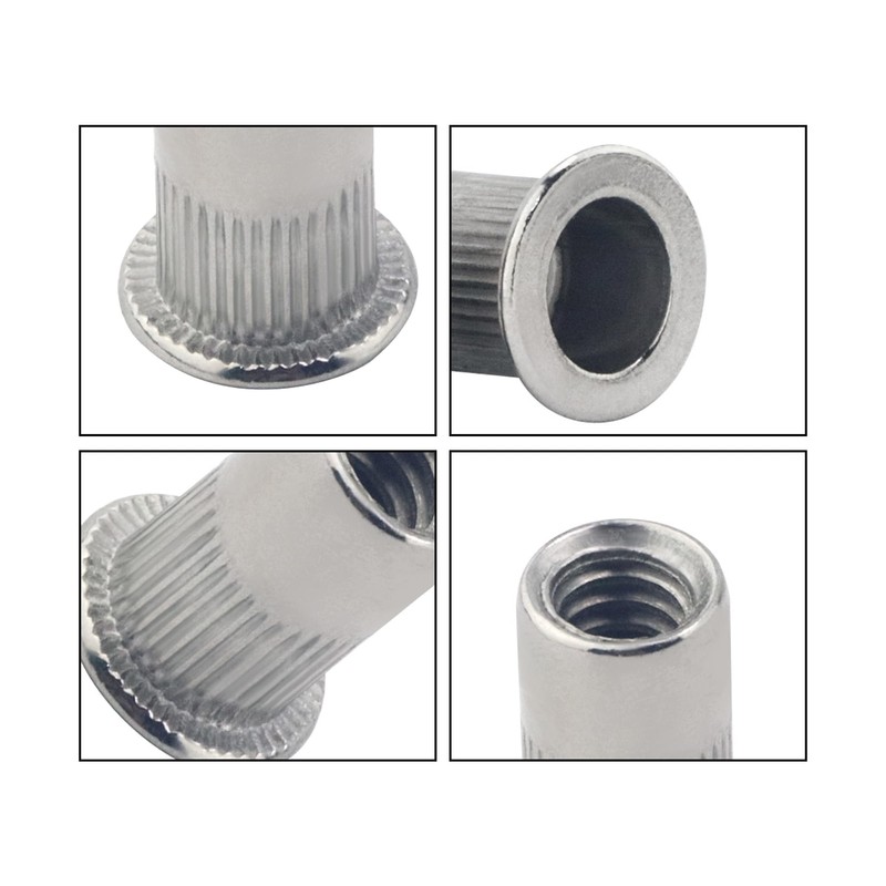 GIVIHGETI Pack of 200 Rivet Nuts M5 Stainless Steel Rivet