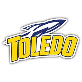 Decal Vinyl Sticker Toledo Rockets University College Durable for Bumpers, Helmets, Laptops, Water Bottles, Lockers (3" Longest Side)
