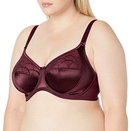Elomi Women's Underwire Full Cup Banded Bra Coverage, Sheer, Raisin, 46DD