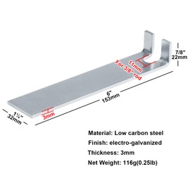 10 Pack 6" x 7/8" I-Beam Clamp Retaining Clips for 3/8" Rod Mounting Installation