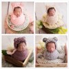 Newborn Baby Photography Props Outfits Hat Long Ripple Wrap Set