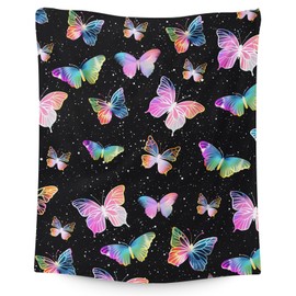 IWANGIFT - Manta para niños, regalos para niñas y niños, mantas estéticas de mariposa para sofá, 40 x 50 pulgadas, acogedoras mantas mullidas para niños y adolescentes