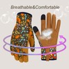 MERTURN Leather Gardening Gloves for Women Thorn Proof Garden Gloves