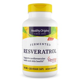 Heathy Origins Fermented Resveratrol (Non-GMO, 98% Trans-Resveratrol, European Sourced) 300 mg, 150 Veggie Caps