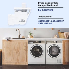 6601EL3001A Dryer Door Switch Replacement Part for LG Kenmore Dryer EBF61496101 AP4441527 DLG5988S DLE5977S DLE2050W DLE0332W DLEX3370R DLEX5170W DLEX5680V DLEX7800WE/00 DLE7300WE/00 DLEX3570W/00