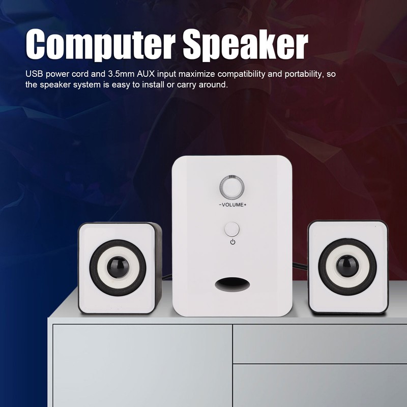 USB Powered Desktop Speakers Computer Speakers with Subwoofer for PC