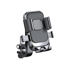 ALLVD Bicycle Smartphone Holder, One-Hand Operation, Angle Adjustment, Quick Installation (Does Not Interfere with Camera), Protective Smartphone, Fall Prevention, Vibration Absorption, Bicycle, 360 Degree Rotation, Compatible with 4.7-7.2 Inches (Black)