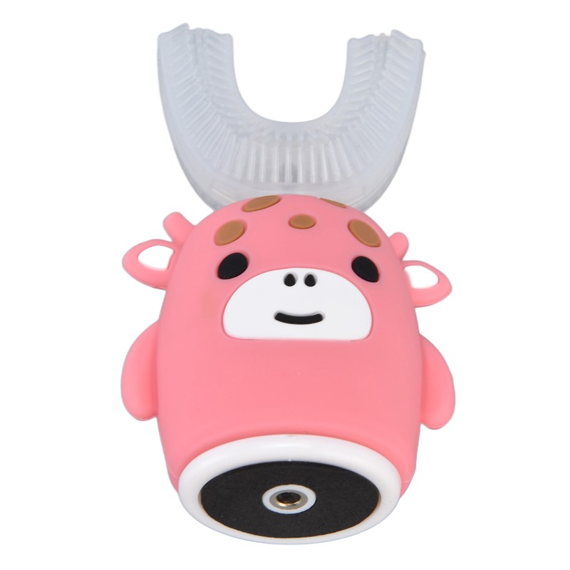 Kids U Shaped Toothbrush Pink Cartoon Electric 360° Tooth Rush