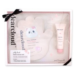 dearcloud Set De Rescate De Manos Silky Touch: Mascarilla Para Manos Secas Y Agrietadas + Crema Hidratante Para Manos: Set De Regalo De Cuidado Personal (Melocotón Y Madreselva)