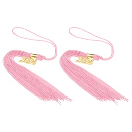 PATIKIL 2 Pcs Graduation Tassel with 2024 Gold Charm, Graduation Cap Tassel 2024 Year Graduation Tassels for Graduation Party Ceremonies Souvenir, Pink