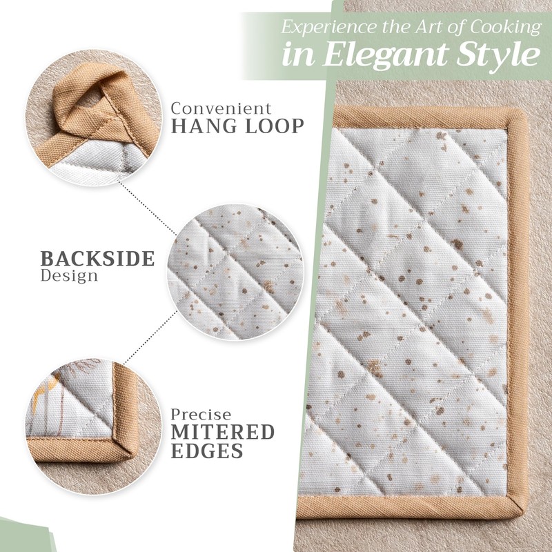 Maison d' Hermine Easter Oven Mitt & Pot Holder 100%