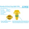 6PCS Dsnaduo Oil Drain Plug Fit For Ford F150 2015
