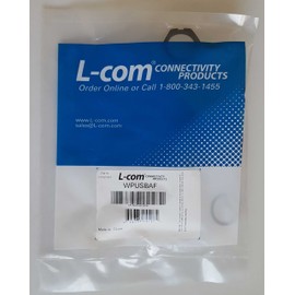 L-com WPUSB Series Waterproof USB Type A Jack with 10" Wire Leads (Bulkhead)