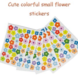 12 Sheets Cute Mini Small Flower Stickers for Scrapbooking 468Pcs Colorful Self-Adhesive Decals for Kids Girls DIY Art Crafts